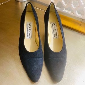 EVAN PICONE VINTAGE BLUE SUEDE PUMPS